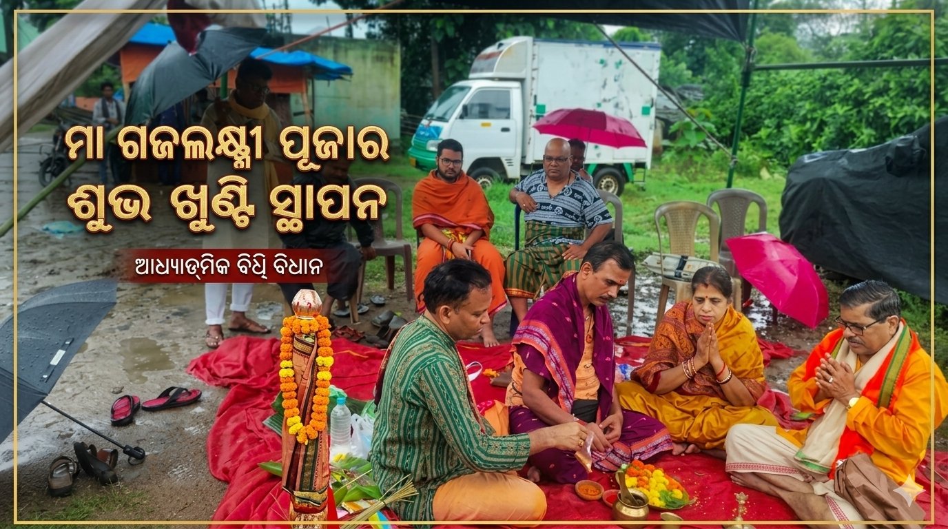 ମା ଗଜଲକ୍ଷ୍ମୀ ପୂଜାର ଶୁଭ ଖୁଣ୍ଟି ସ୍ଥାପନ